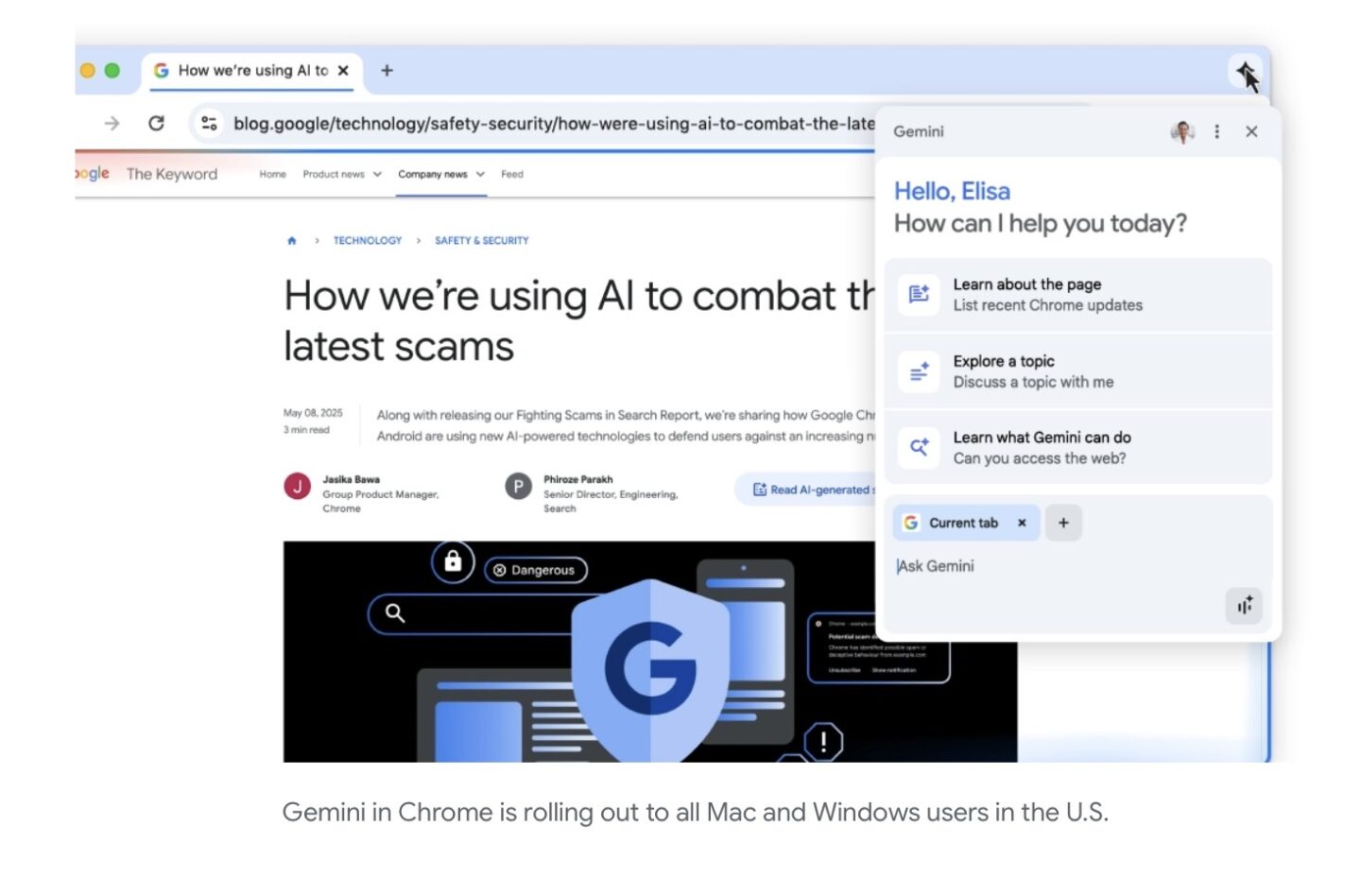Google Chrome、AI「Gemini」搭載で史上最大のアップグレード　ブラウジングが劇的に変化