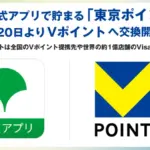 東京都公式アプリの「東京ポイント」、Vポイントへの交換が可能に